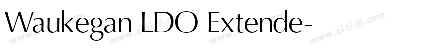 Waukegan LDO Extende字体转换